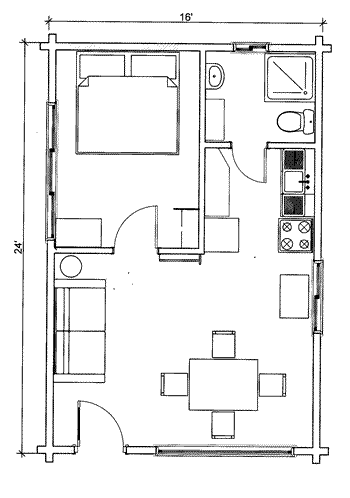 Cabin 2 ground floor plan