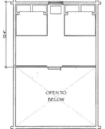 Cabin 2 loft floor plan