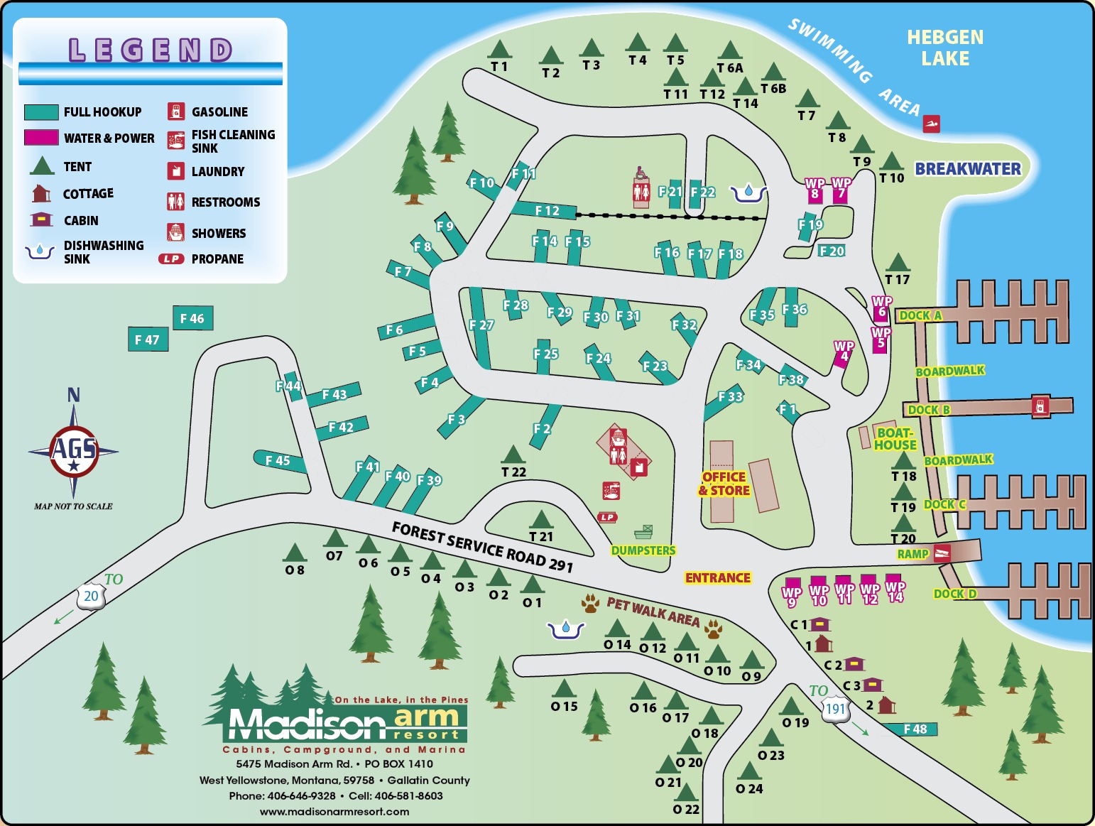 Madison Arm Resort Map